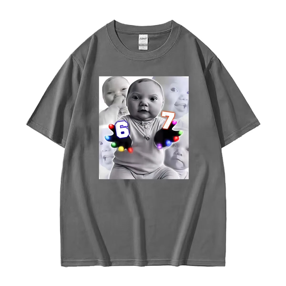 Six Seven 67 Gloving Baby Hand Meme Funny Al Baby Graphic T Shirts Men Women Vintage Classic T-shirt Male High Quality Tee Shirt