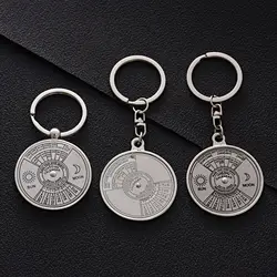 calender keychain 2010 To 2060 Metal Pendant Zinc Alloy English Compass Keychain Men Women Keyring Creative Pendants Ring