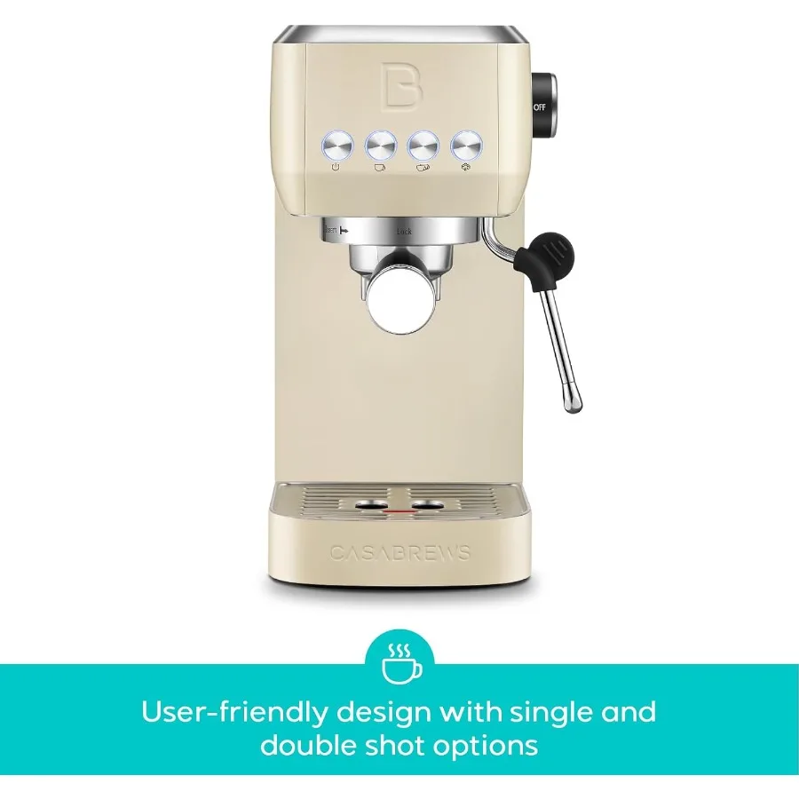 ماكينة اسبريسو أساسية 3700 20 بار ماكينة صنع القهوة من الفولاذ المقاوم للصدأ مع رغوة الحليب بالبخار للاستخدام المنزلي قهوة اسبريسو مدمجة