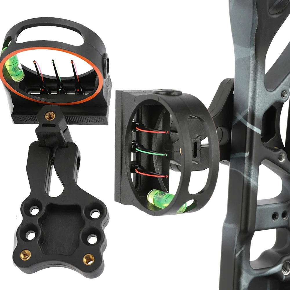 

Составной прицел для лука, 3-контактный, для правой руки, 0,029 дюйма, оптическое волокно, четырехсторонняя регулировка для тренировок по мишеням на открытом воздухе, охоты