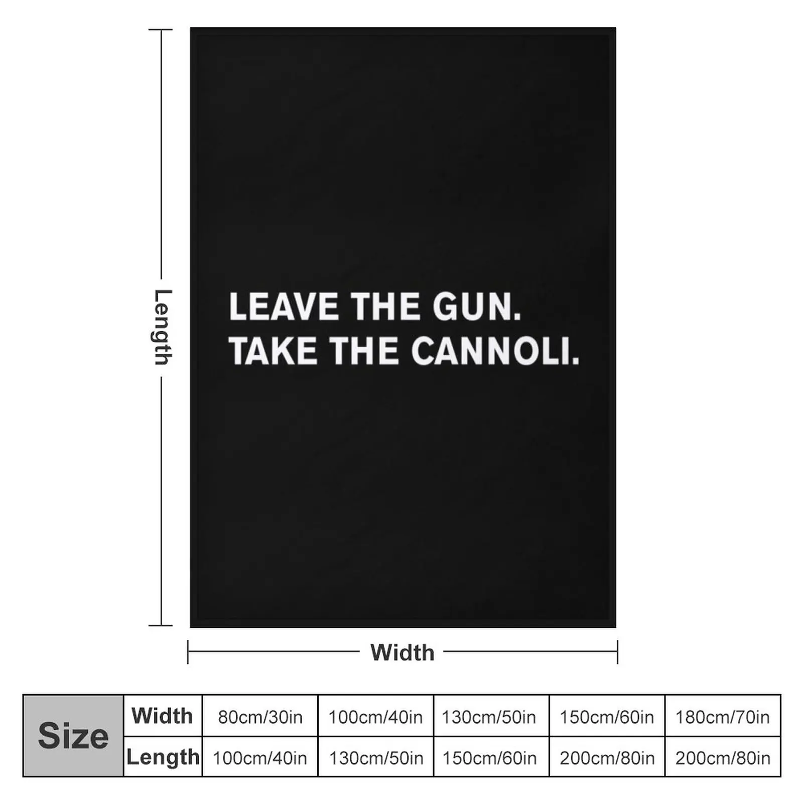 Leave the gun. Take the cannoli Throw Blanket Decorative Throw Flannels Bed linens Blankets