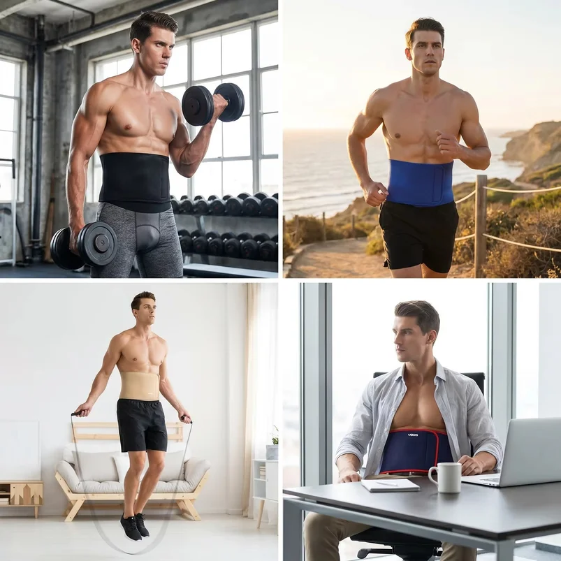 Back Support Lumbar Belt Adjustable Waist Brace Men Women Sciatica Relief Lower Back Pain Support for Office Working