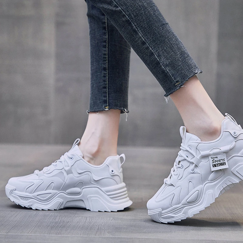 Sneakers for Women with Free Shipping 2022 Designer Platform Casual Sports Running Vulcanized White Shoes Female Chunky Sneaker