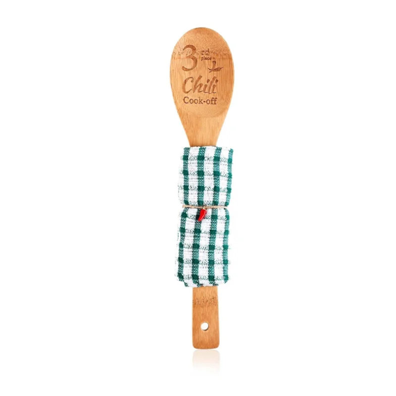 VEHO-3 Pcs Chili Chili Cook Off Award Prizes 1St 2Nd 3Rd Wooden Spoons Chili Wooden Spoons Trophies Chili Cook Off Wooden Spoons