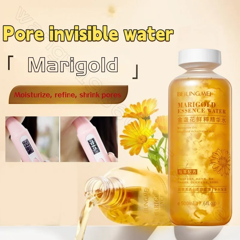 Calendula Toner 500ml Wet Compress Delicate Pores Deep Oil Control Soothing Skin Sensitive Skin Care Essence Water