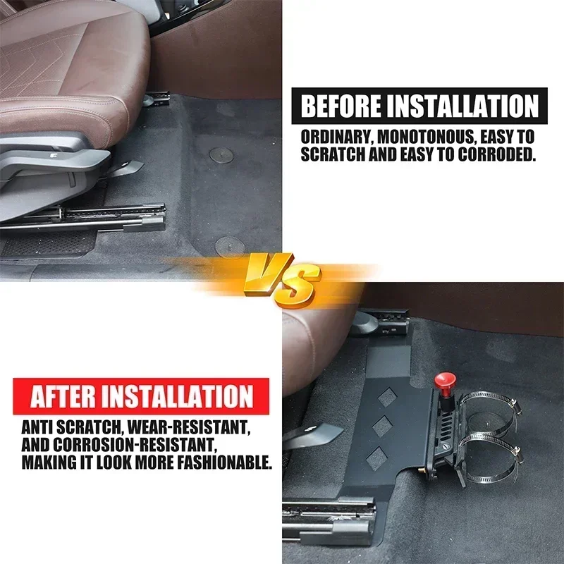 

For BMW X1 iX1 U11 2023+ aluminum alloy black car passenger seat extinguisher bracket car interior modification accessories