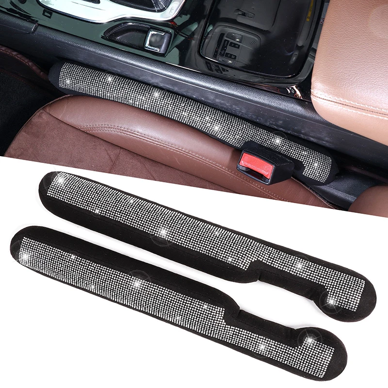 Car Seat Gap Filler With Rhinestones, Prevents Spills, Storage Box For Driver's Seat, Stylish And Practical Gap Filling Strip