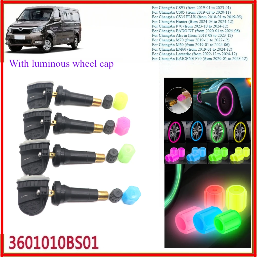 

Car Tire Pressure Sensor 433MHz TPMS 3601010BS01 For ChangAn CS95 CS85 CS35 PLUS Hunter F70 EADO DT Alsvin 2018-24 3601010BS01AA