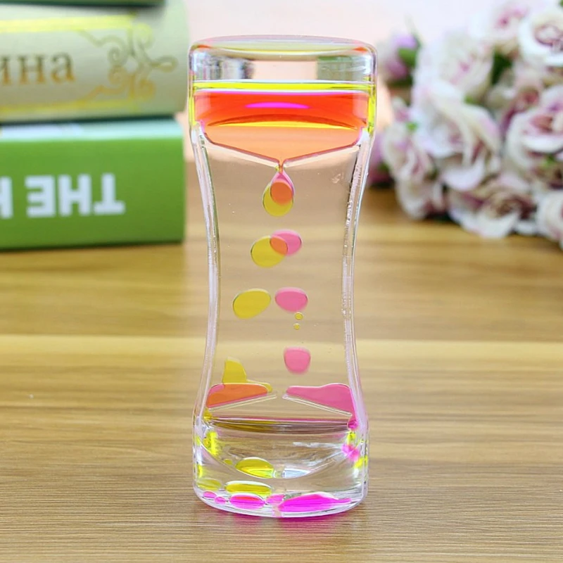 Liquid Sensory Hourglass Autism Accessories Liquid Hourglass Two-Color Oil Timer Liquid Timer Visual Sensory Toy Autism Sedation