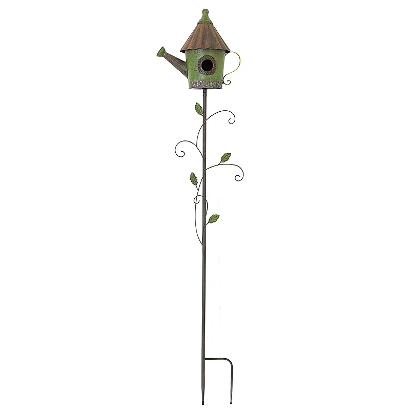 Outdoor wrought iron retro bird house house cuttings, garden balcony, courtyard decoration, landscaping arrangement, vine climbi