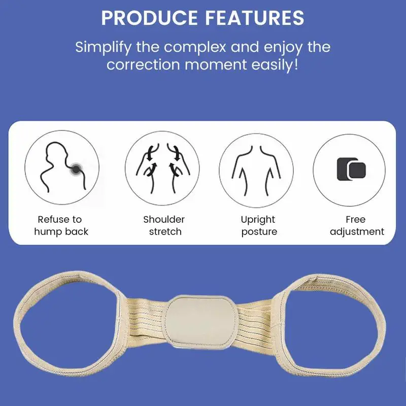 Adjustable Clavicle Posture Corrector Men Women Upper Back Brace Shoulder Lumbar Support Belt Lightweight Posture Correction