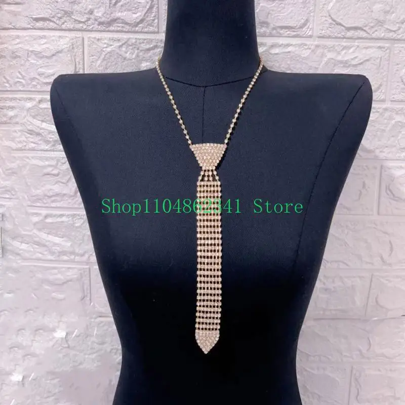 5ASD Lady Necktie Blingbling Full Rhinestons