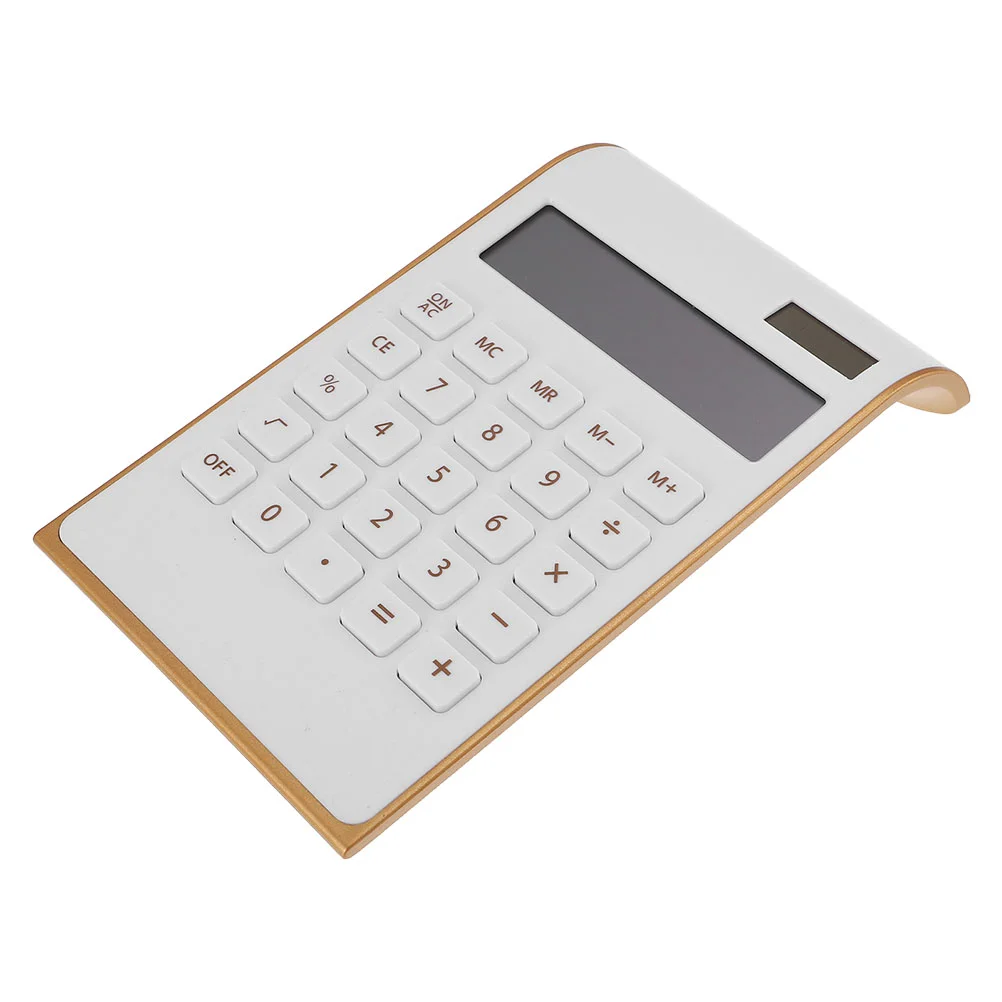 

Calculators Office Computing Tool Gold Supplies Ultra Thin Solar Desktop Portable