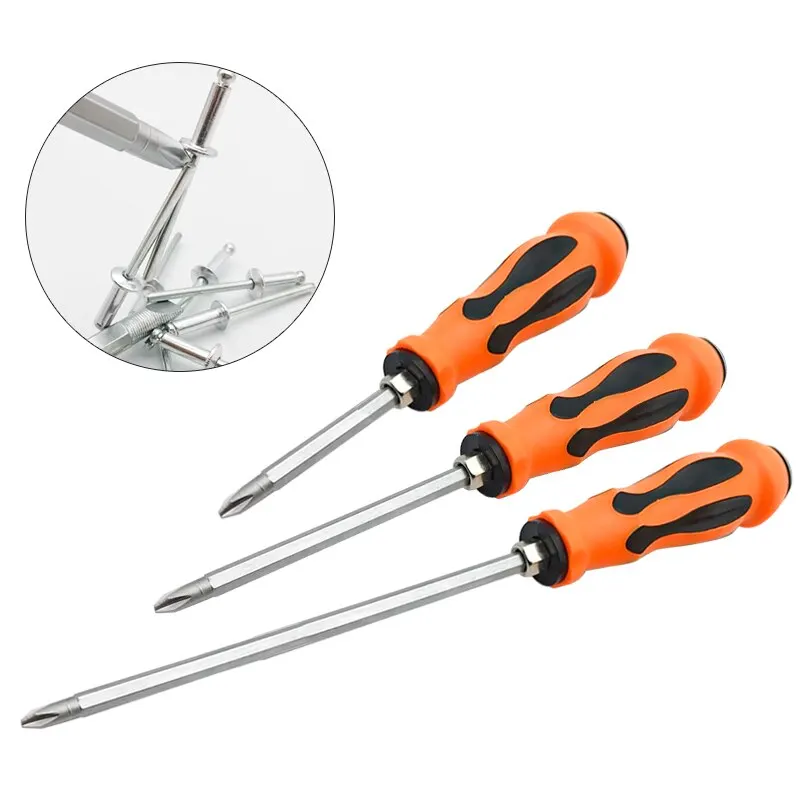 Percussive Screwdriver Chrome Vanadium Steel Multi-Purpose High Hardness Strong Magnetic Cross Slotted Shaped Household Tool