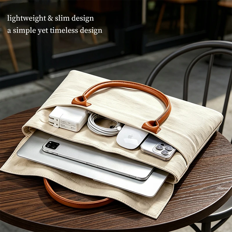Women Laptop Bag Slim Carrying Briefcase 13.3 14 inch for Macbook Air 15 Pro 16 M5 HP Stream Dell Latitude Inspiron ASUS ZenBook
