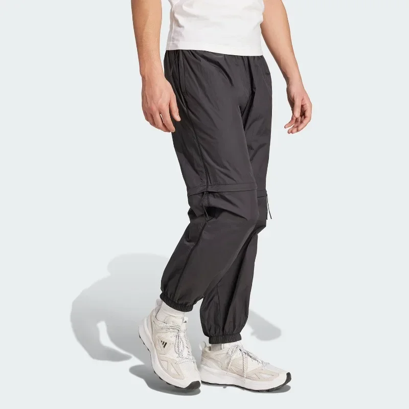 Adidas Wind Resistant Adjustable Waist Cargo Cut Zip Side Pockets Gym TrousersJF3263