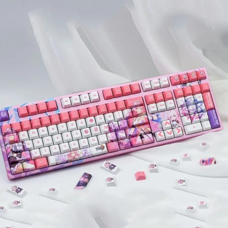 Honkai: Star Railt Keycaps Personalized Customization Game Character Elysia Mechanical Keyboard Keycap PBT Cartoon Anime Keycaps