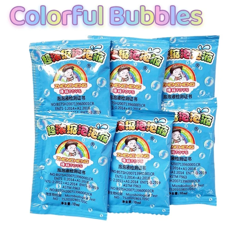 1-10 pièces Machine à bulles supplément liquide coloré bulle concentré granulés 10 pièces ≈ 500ml pistolet à bulles supplément granulés