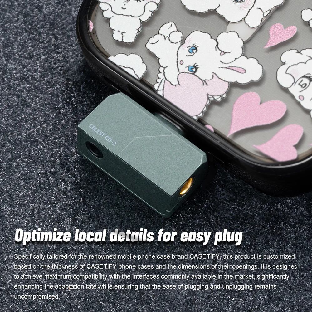 New Celest CD-2 Portable Type-C to 3.5mm 4.4mm DAC Audio HiFi Earphone Decoder Headphone Amplifier For Android iOS Mac Win10 - Image 4