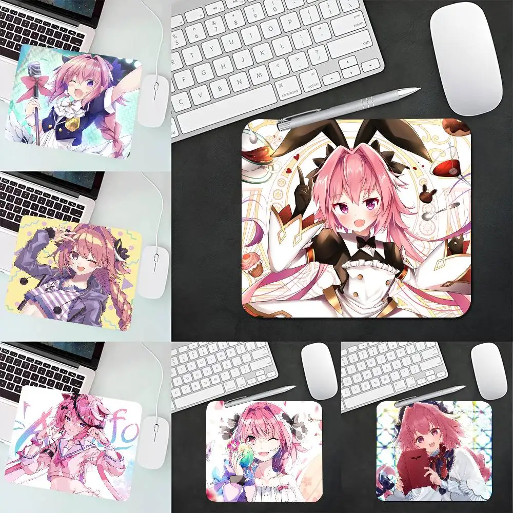 Astolfo Game Fate Grand Order Mousepad Small LockEdge Mouse Pad For Gamers Computer Desk Pad Rectangular Anti-slip Rubber