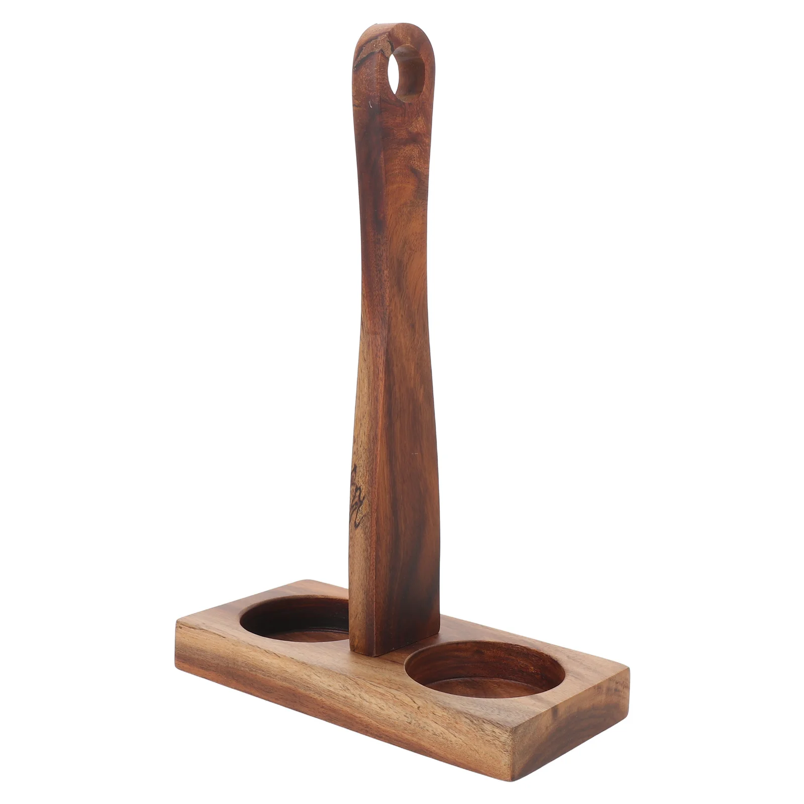 

Wooden Pepper Grinder Base Salt Pepper Holder Multi-Purpose Handle Design Non-Slip Kitchen Tray Easy Maintenance Compatible With