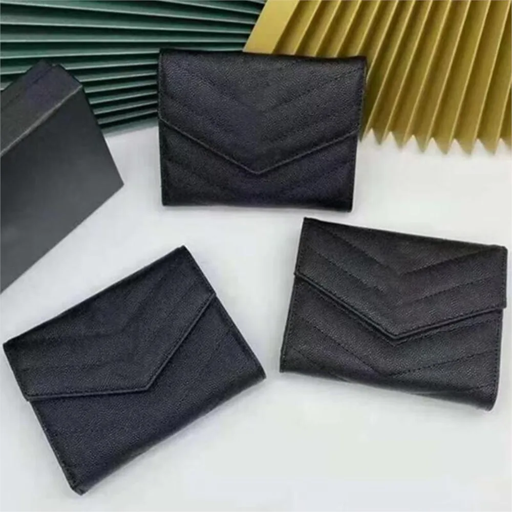 Top Business Cowhide Bag Leather Card Holder Leather Luxury Brand For Women Trendy Classical Genuine Credit Fashion V Clutch Bag