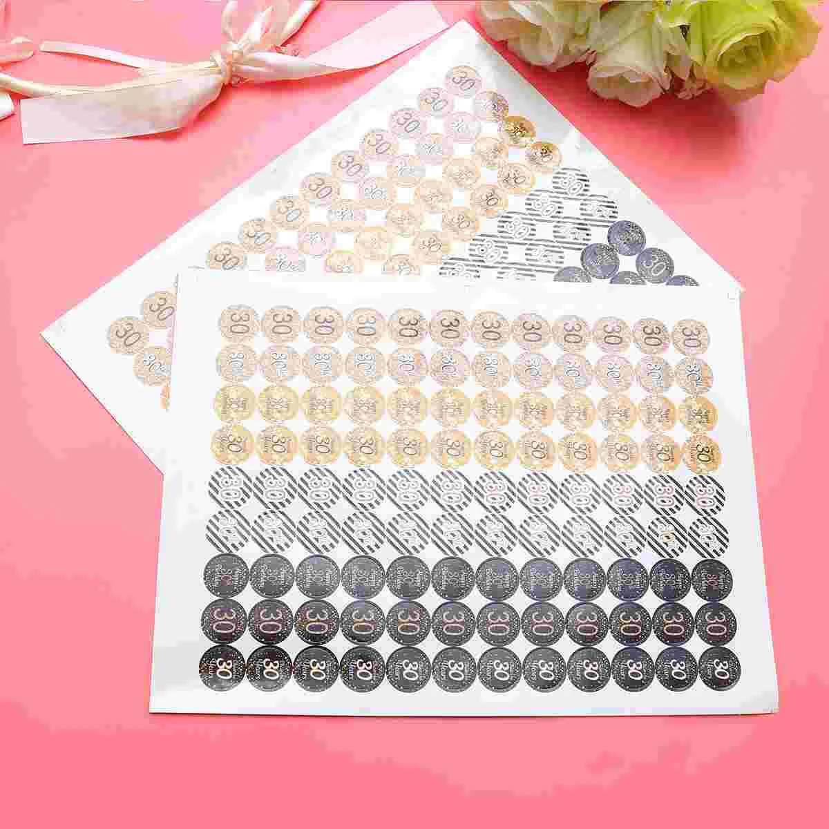 

2 листа, декоративные наклейки в виде цифр