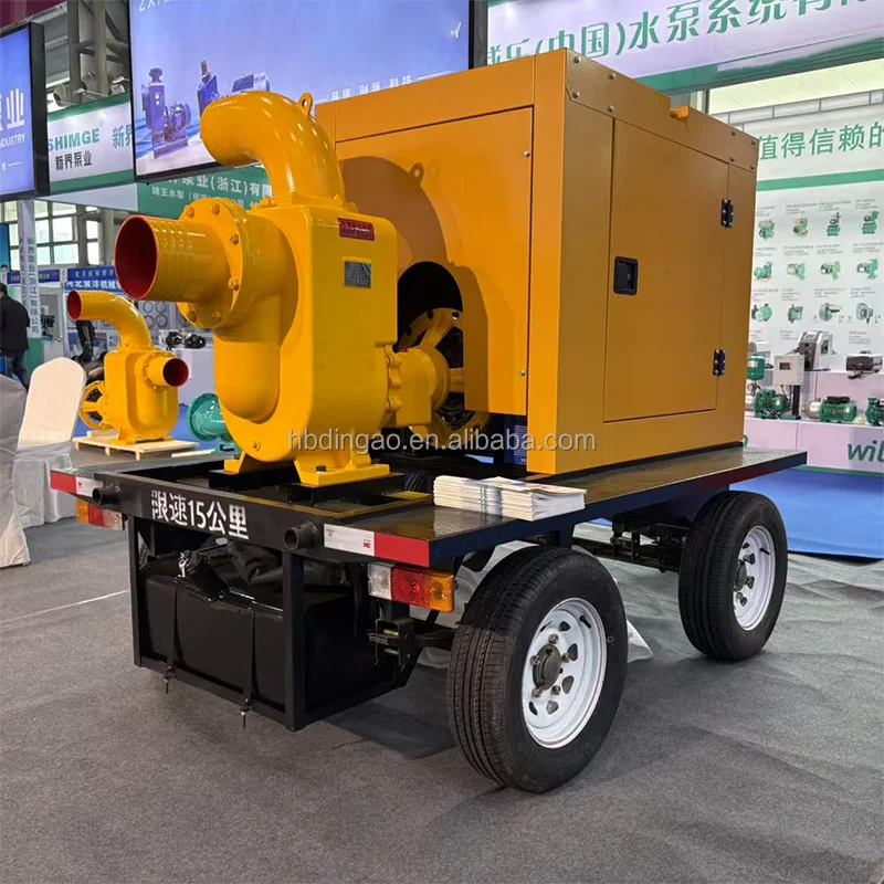 4 Inch Marine Horizontal Cast Iron Self-priming Portable Centrifugal Pedestal Diesel Self Priming Water Pump