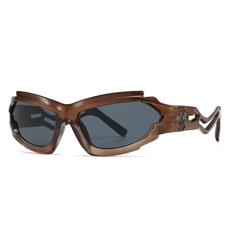 Neue Vintage Unregelmäßigen Katze Auge Frauen Luxus Sonnenbrille Mode Marke Designer Hohl Beine Mode Männer Shades UV400 Sonnenbrille – Detail 7