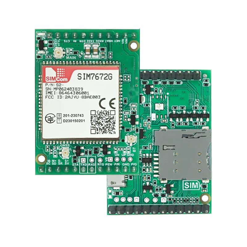 SIM7672G SIM7672G-LNGV SIM7672G-MNGV CAT1 CoreBoard Versione globale, chip Qualcomm, supporto dati+GNSS(opzionale) senza voce