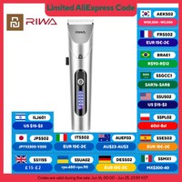 Youpin RIWA Hair Clipper Professional Electric Trimmer For Men With LED Screen Washable Rechargeable Men Strong Power Steel Head
