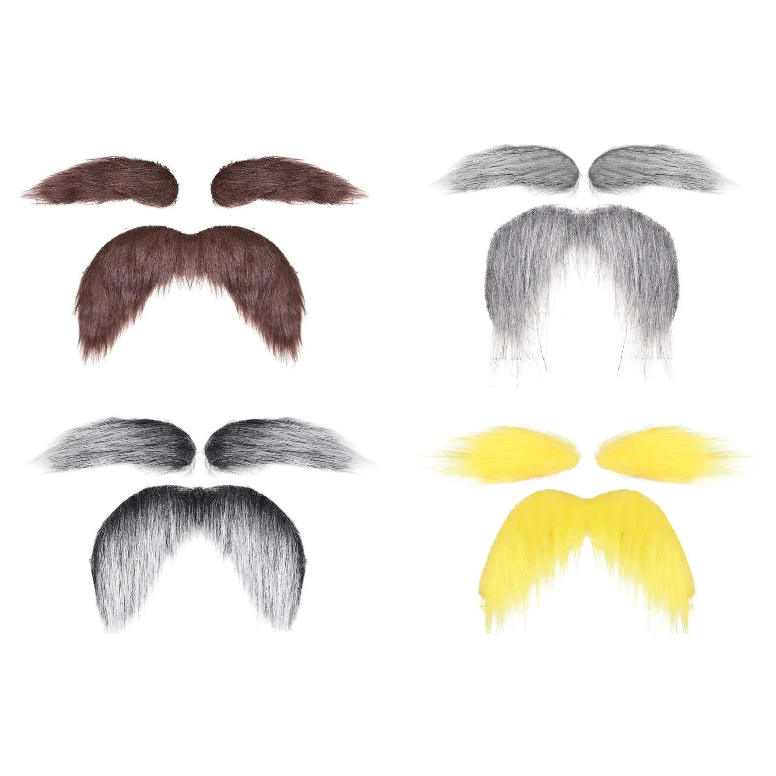 

Fake Mustache Eyebrows Costume Accessories Simulaton Decoration Self Sticky Beard for Christmas Holiday Carnival Operas Festive
