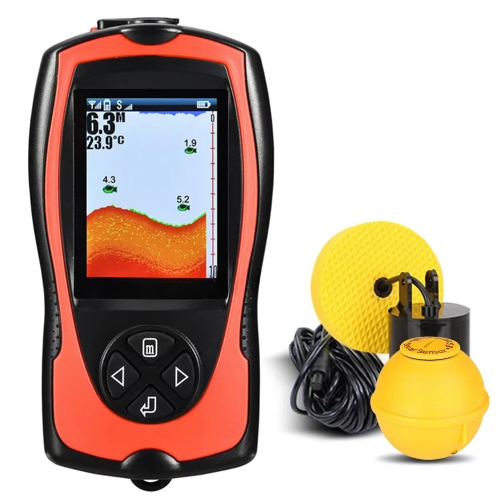 Portable Fish Finder 100M/300FT Depth Fish Alarm Wired Wireless Fish Detector