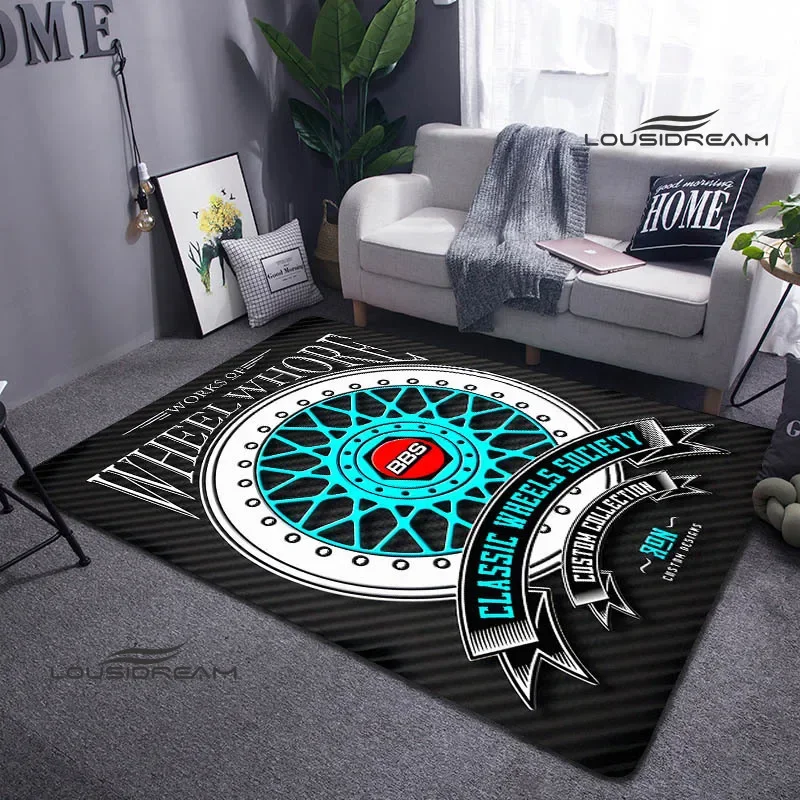 BBS racer 3D printed carpet children play carpet living room bedroom non-slip carpet photography props birthday gift