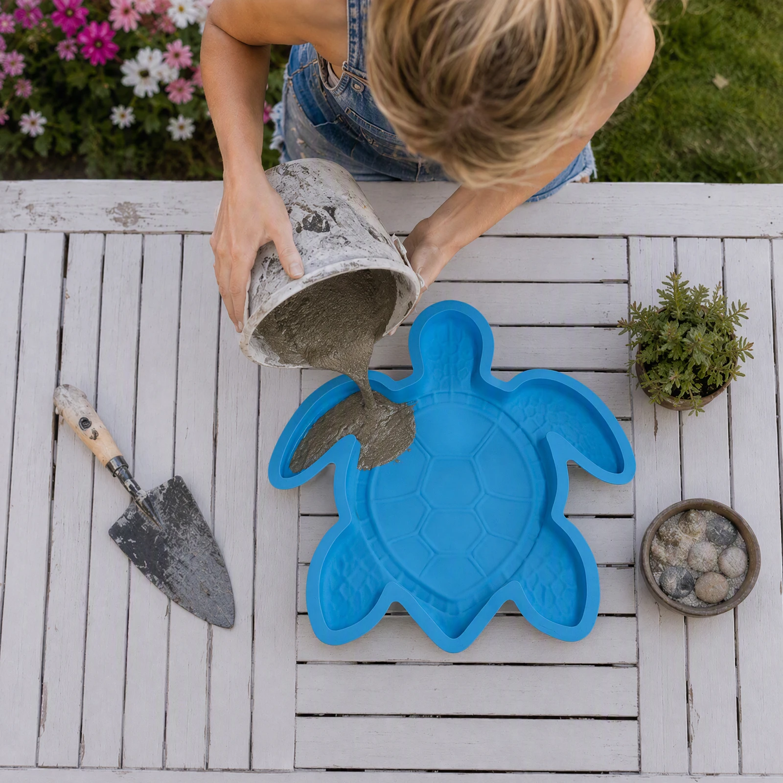 Ocean Theme Reusable Silicone Concrete Stepping Stone Garden Pathway Cement Plaster Resin DIY Decor