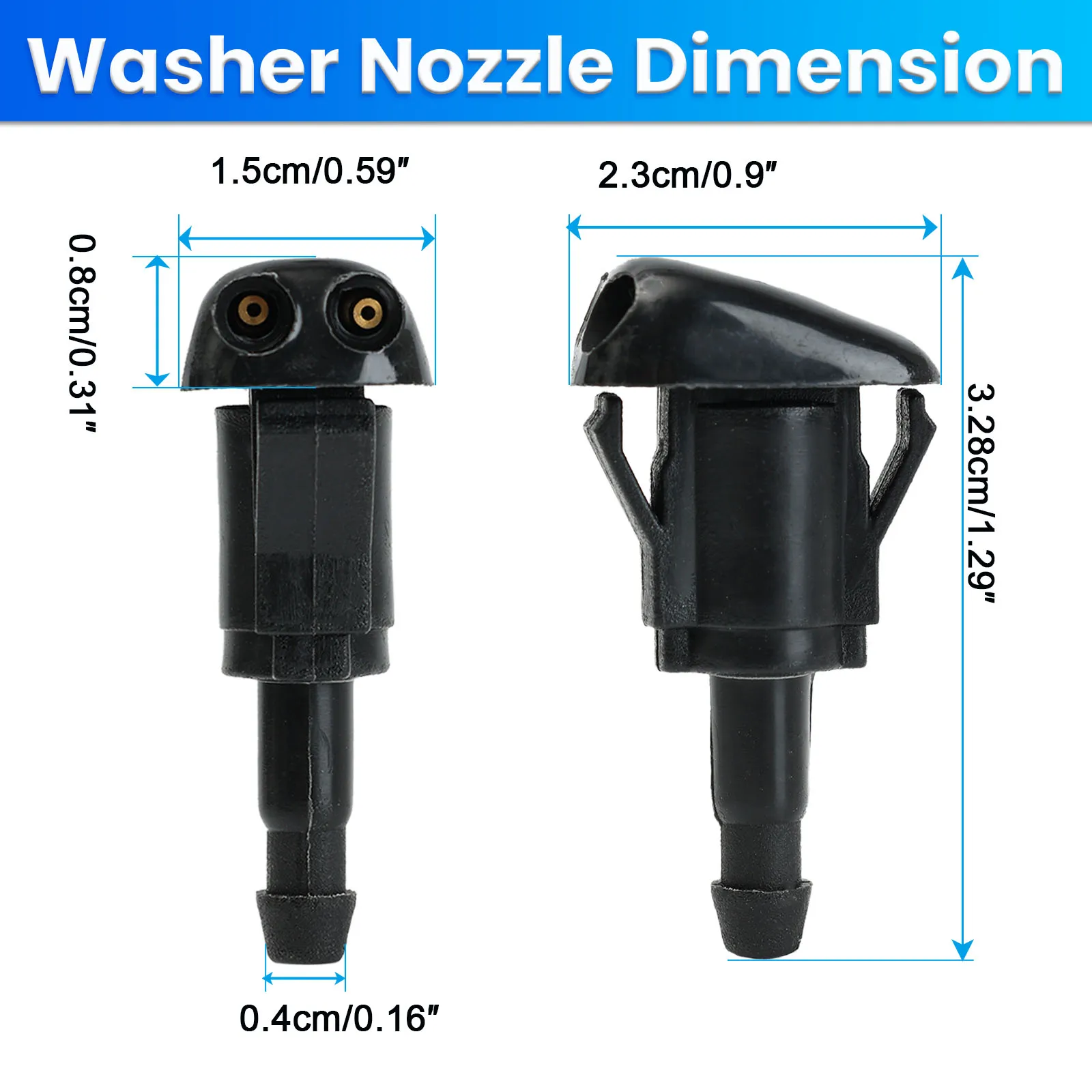 エリックのワイパー 2 ピース/ロットフロントガラスワイパーウォッシャージェットノズルフードスプレートヨタカムリ XV20 V20 1997 - 2001