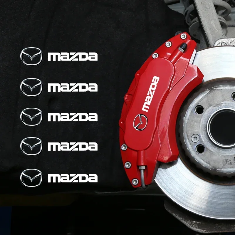 Car Goods Brake Caliper Badge Sticker Decal for Mazda CX5 CX3 CX9 CX7 CX6 6 Protege Axela RX7 MX5 CX9 Atenza Auto Accessories