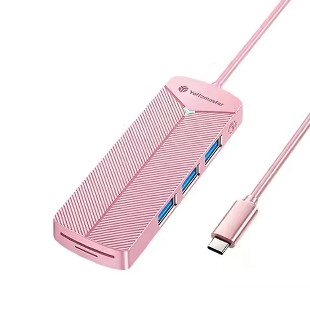 Yottamaster 5 Gbit/s 4-in-1 USB3.0-Hub, USB-HUB-Adapter, Erweiterungsdock, ultraflacher OTG-Adapter Typ C für PC, iOS, Computerzubehör