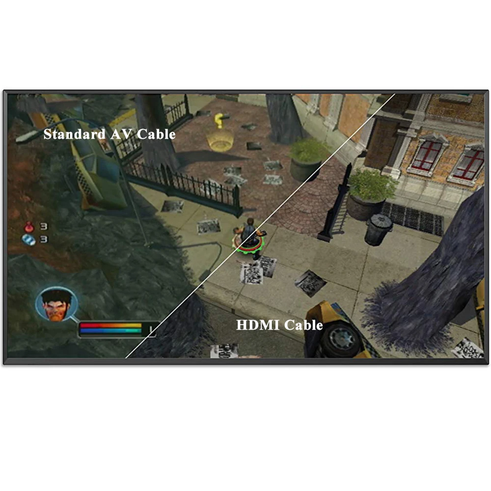 محول محول BitFunx DC HDMI متوافق مع كابل الصوت والفيديو لوحدات التحكم Sega Dreamcast كابل HDMI/HD-Link