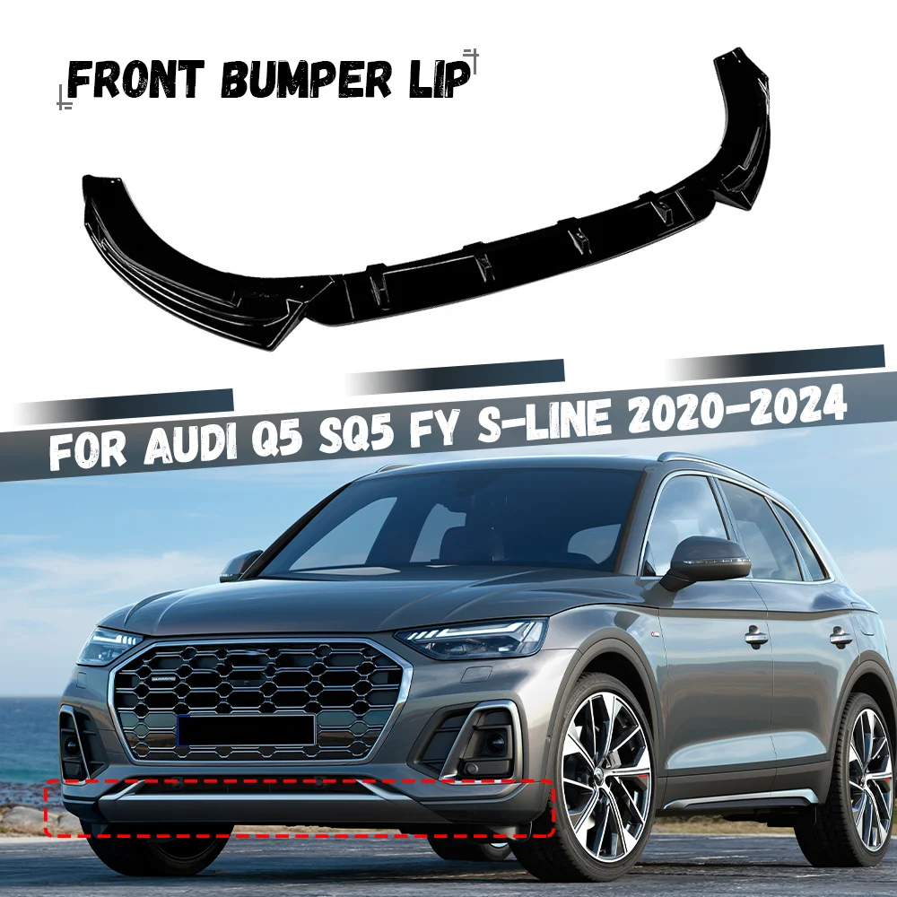Przedni spojler zderzaka, splitter, dyfuzor do Audi Q5 SQ5 FY S-line 2020 2021 2022 2023 2024, bodykit, tuning