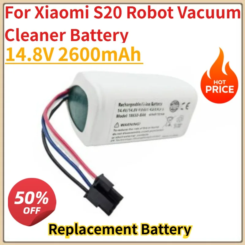

High Quality New 14.8V 2600mAh Cleaner Battery for Xiaomi S20 Robot Vacuum Cleaner Battery