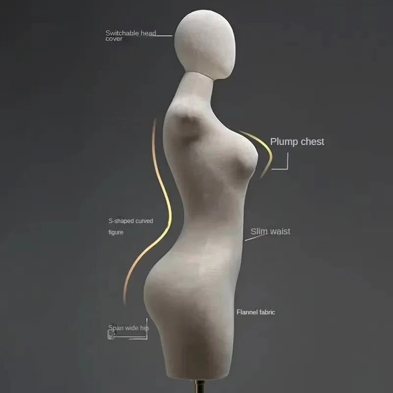 

Designer Women's Clothing Window Display Prop Mannequins European Sexy Figure Display Stand for Women Half-length Fake Mannequin