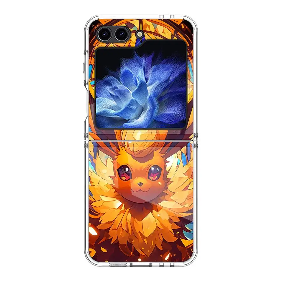 Чехол с японскими покемонами для Samsung Galaxy ZFlip7 ZFlip5 ZFlip6 Z Flip 7 6 5 4 3 ZFlip4 ZFlip3, жесткий чехол для телефона