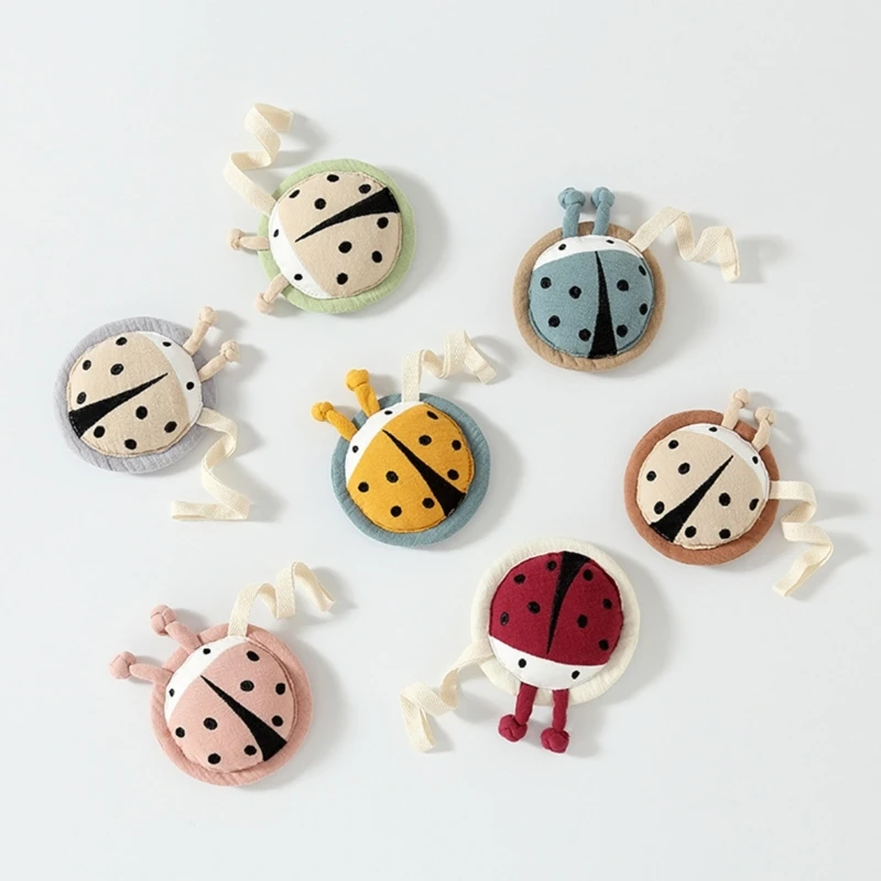 Baby Rattle Toy Soothing Ladybirds Doll Hanging Mobile Toy Wind Chimes Infant Teething Toy Crib Pendant