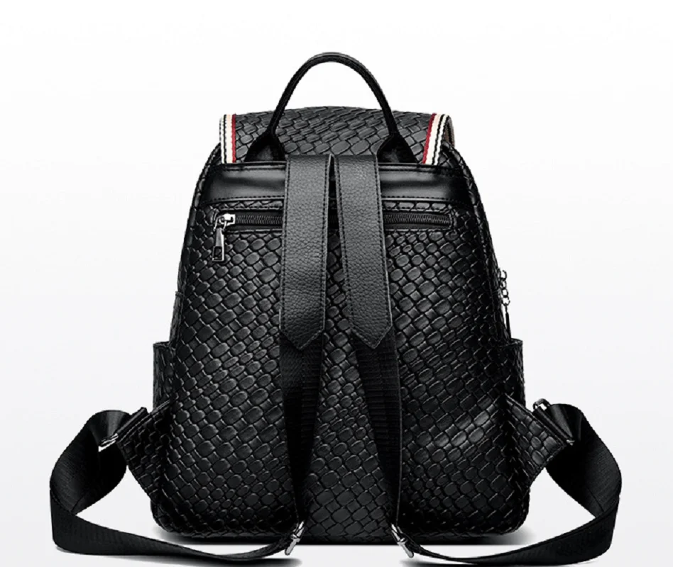 New Korean Luxury Fashion High Quality Leather Backpack Women Casual Large Capacity Travel Shoulder Bags Totes School Bag