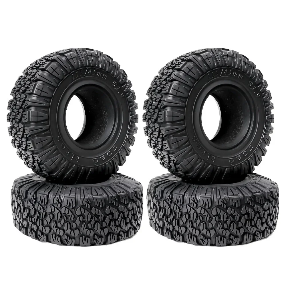 4 pneus de crawler 1.9 pouces, roues tout-terrain, pneus de boue 115mm*45mm pour voiture RC 1/10 TRX4 SCX10