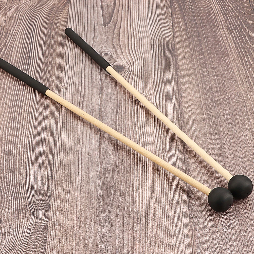 

Wooden Handle Ball Drum Stick Cymbals for Drums Ethereal Rubber Kit Accessories