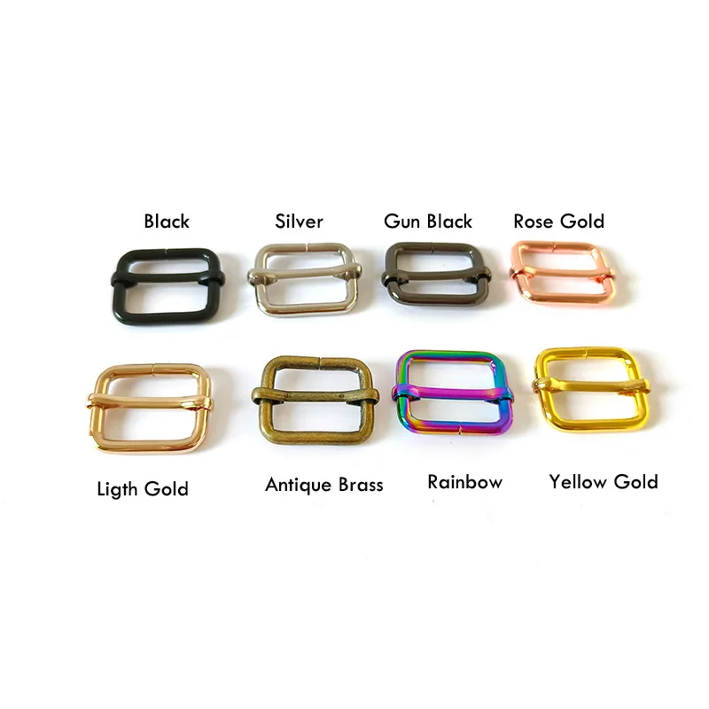 1Pcs 15mm 20mm 25mm 32mm 38mm Metal Adjuster Slider Clasp Bag Handbag Cat Dog Collar Sewing Accessories Purse Straps Belt Buckle