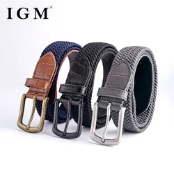 Genuine Leather Golf Braided Stretchy Belt Mens  Womens Colorful Casual Canvas Elastic For Jeans Shorts