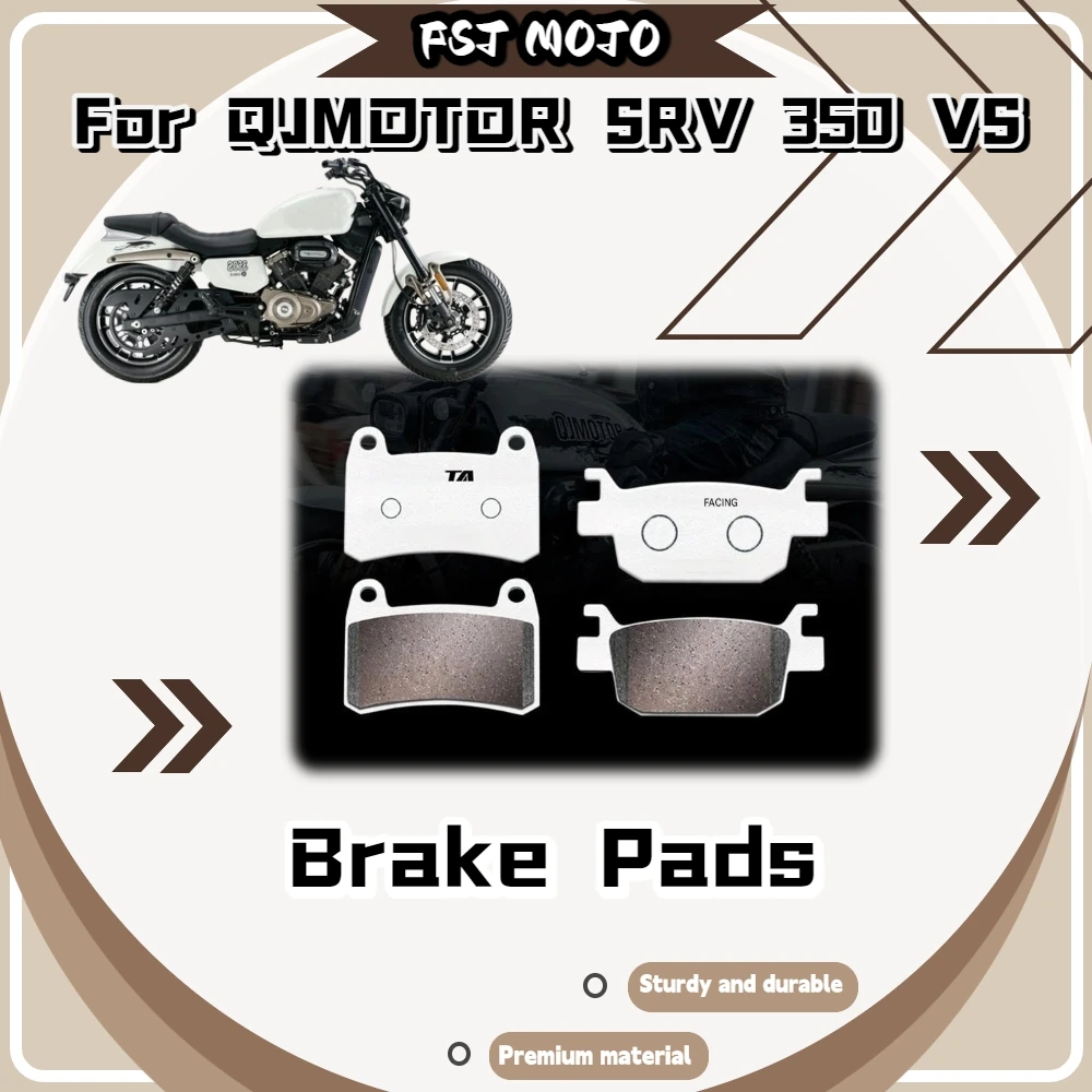 For QJMOTOR SRV350S Carbon‑Copper Disc Brake Pads Consistent Braking Performance Brake Shoes Mod Accessories